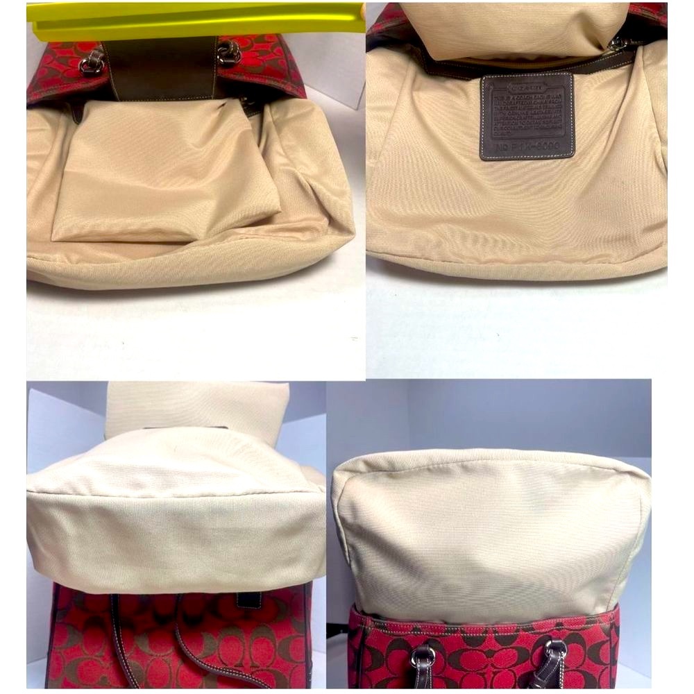 Coach Signature series tapestry and leather handbag PRICE..IS..VERY…FIRM! - Picture 9 of 16